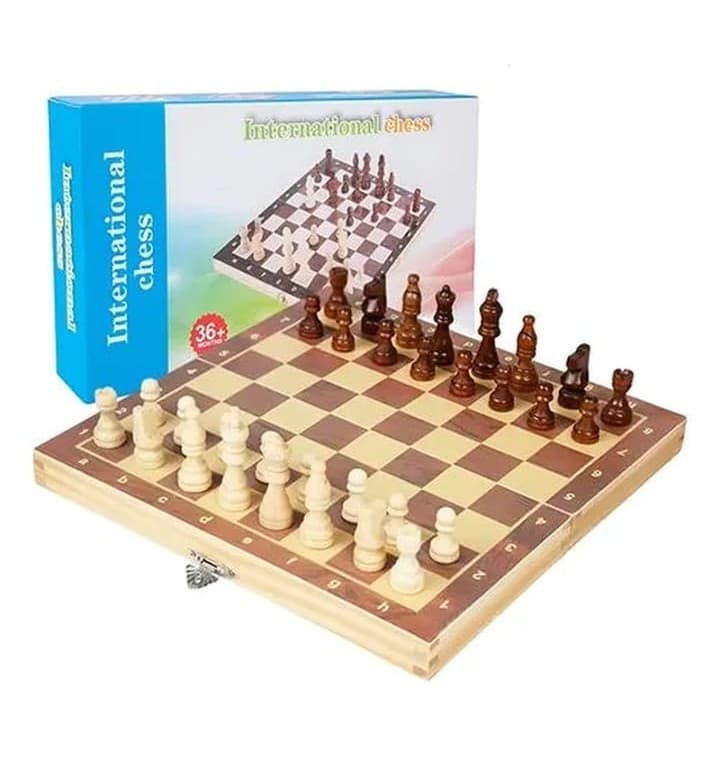 Juego de Ajedrez Magnético Internacional de Madera (30 cm)
