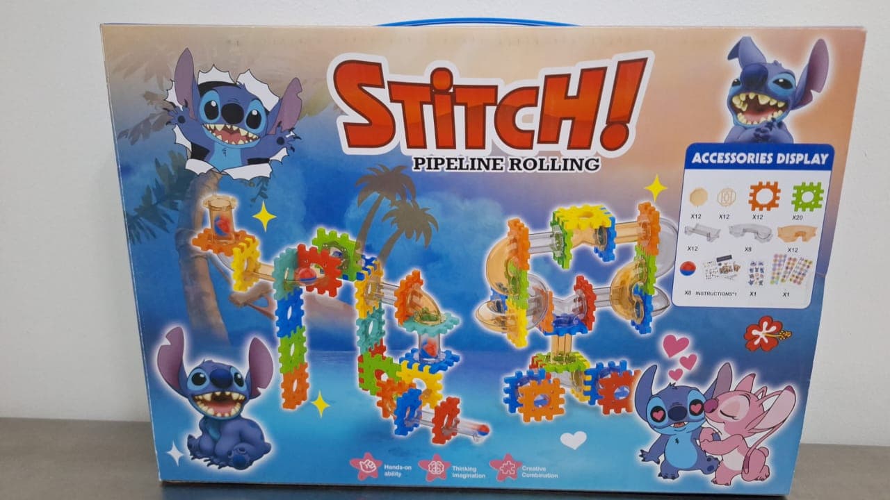 Juego de Construcción de Engranajes y Pistas "Stitch Pipeline Rolling"