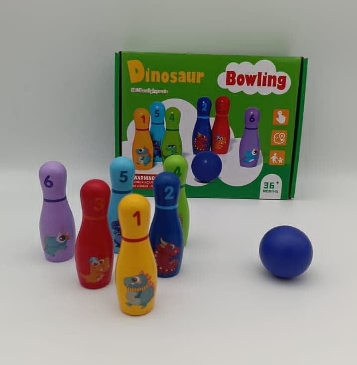 Set de Boliche Infantil de Madera "Dinosaur Bowling"