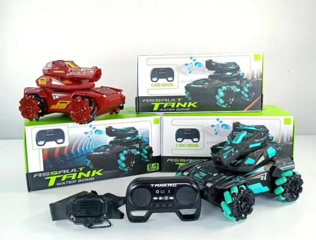 Tanque de Asalto a Control Remoto "Assault Tank" (Lanzador de Bolitas de Gel / Color Vinotinto)