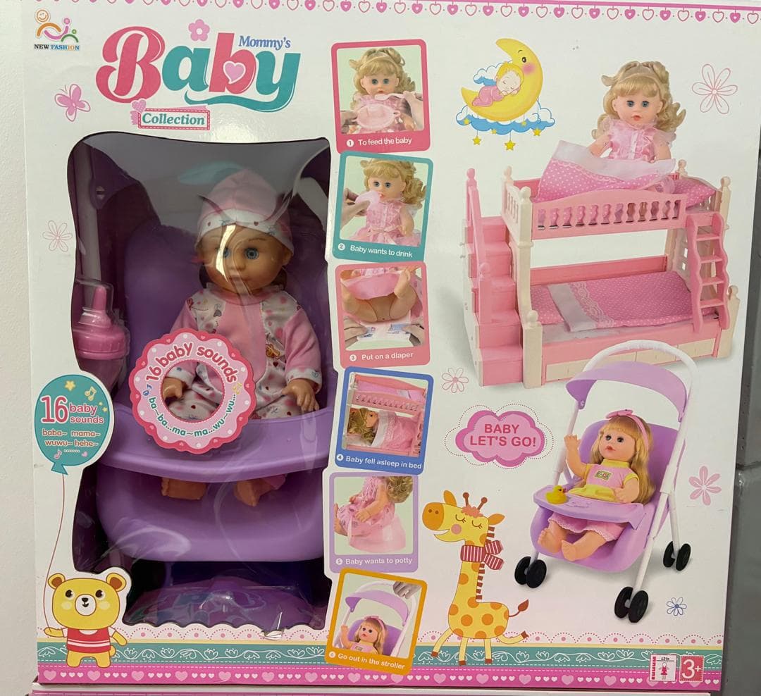 Set de Muñeca Musical de 10 cm con Accesorios (Modelos Surtidos)